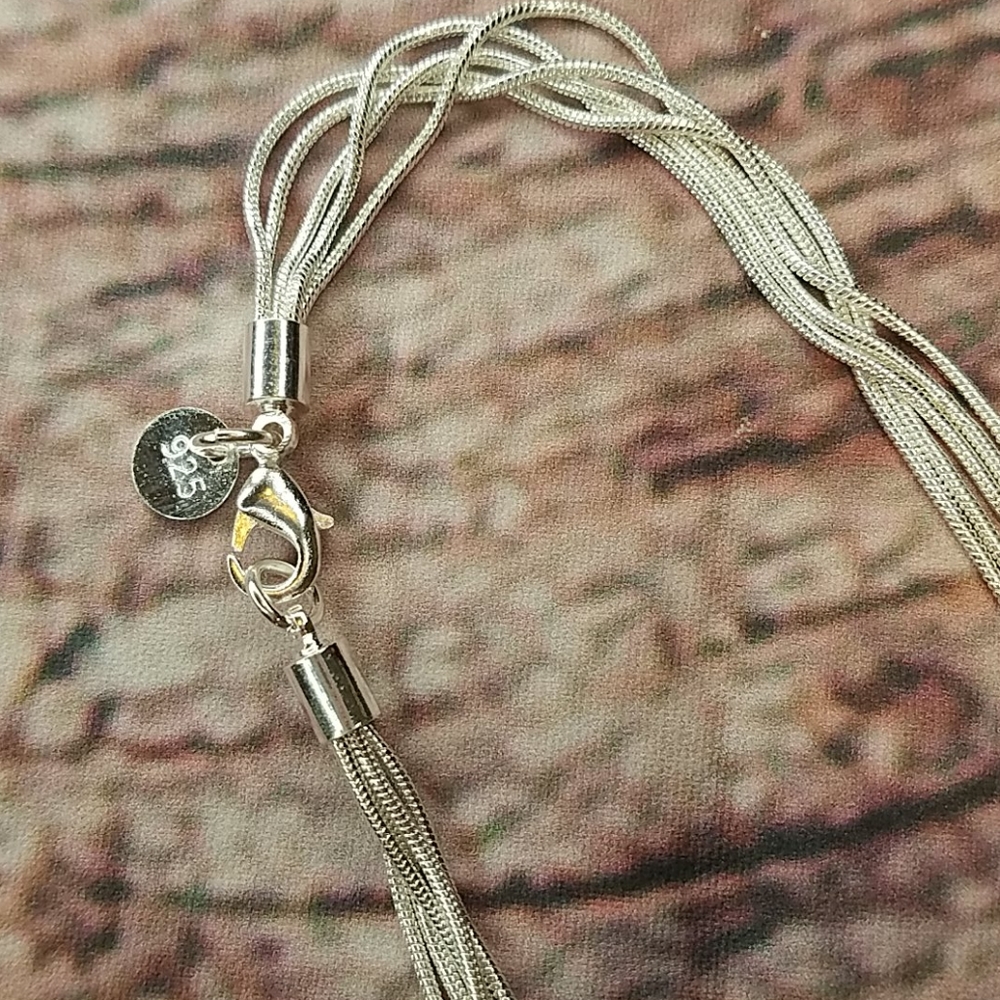 LIQUID SILVER STRAND NECKLACE - Picture 3 of 4